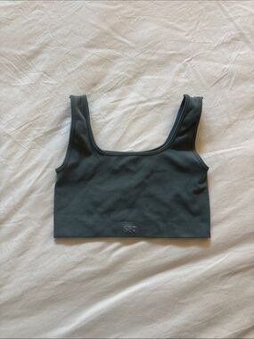 SET Active Dark Teal Ribbed Scoop Sports Bra Top